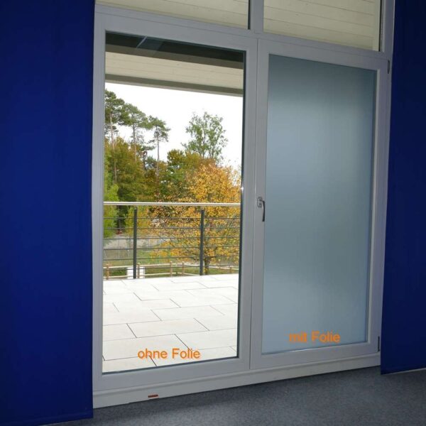 Sichtschutzfolie Silber Matt innen