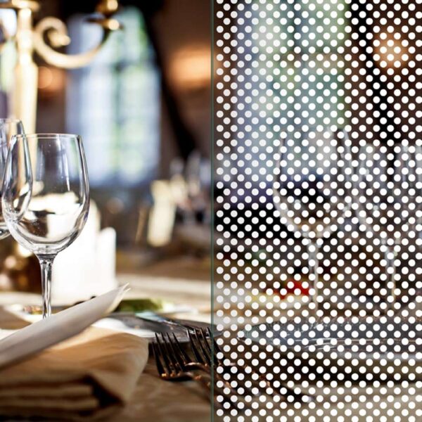Glasdekorfolie weiße Punkte 3 mm